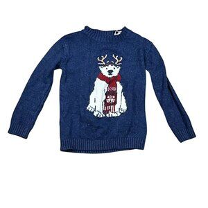 Fatface Young Crew Polar With Antlers Sweater 2/3
